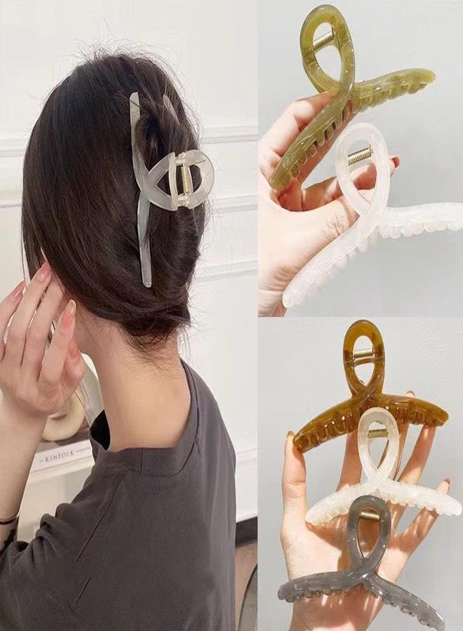 DIGALI ENTERPRISE Ultimate Large Jelly Hair Clips for Women | Strong Hold Butterfly Claw Clips | Non-Slip Hair Accessories for Thick Hair | Ideal for Daily Use (pack of-12)(MULTI COLAR) - Image 5