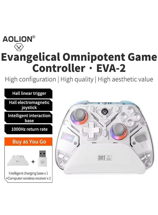 AOLION K10 Gaming Controller With Charging Dock, RGB Wireless Gamepad Hall Effect Joystick Trigger For Nintendo Switch/PC/Phone,1000Hz Polling - Image 2