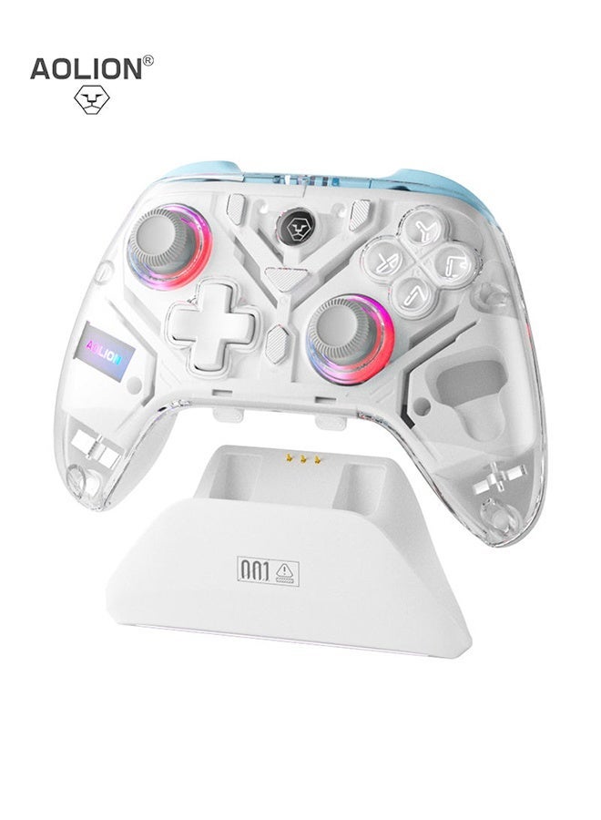 AOLION K10 Game Controller With Charging Dock, Bluetooth Controller with Hall Triggers ,RGB Light,for PC/Switch/iOS/Android - Image 1