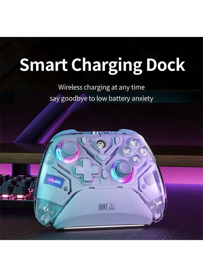 AOLION K10 Game Controller With Charging Dock, Bluetooth Controller with Hall Triggers ,RGB Light,for PC/Switch/iOS/Android - Image 2