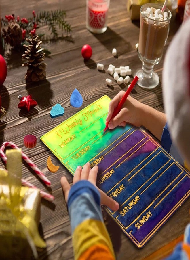 FineGood Resin Moulds with Paint Brush, FineGood Calendar Resin Moulds Silicone Resin Kit Month Week Planner Silicone Moulds for Resin Casting - Image 3