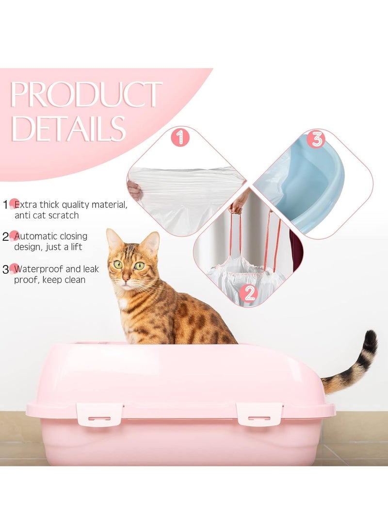 Generic 2 Pcs Large Cat Litter Box Liners, Liners Non-Stick Smooth Quick Cleaning Waste Bags With Drawstring Large Durable Bag Litter Box Bags for Cat, Cat Waste Litter Box Tray  - Image 3