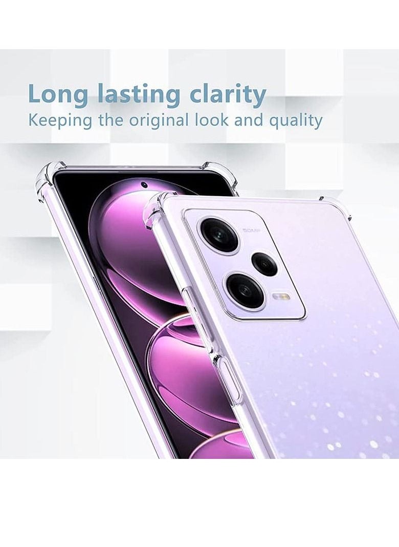 Houmt Redmi note 12 Pro+ Clear Case (6.8 inch) Zero Fingerprints Anti-scratch Back Cover Slim and Soft Bumper TPU Full Coverage Drop Proof for Xiaomi Redmi Note 12 Pro+ 5G  - Image 5