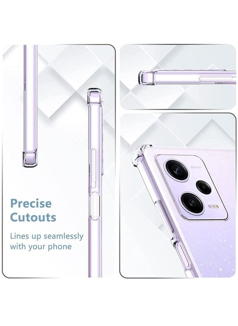 Houmt Redmi note 12 Pro+ Clear Case (6.8 inch) Zero Fingerprints Anti-scratch Back Cover Slim and Soft Bumper TPU Full Coverage Drop Proof for Xiaomi Redmi Note 12 Pro+ 5G  - Image 4