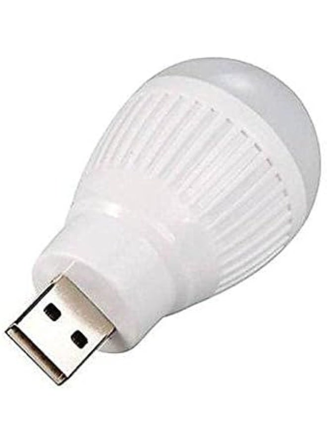 ماى سوق: صباح USB LED صغير على شكل كرة، ضوء ليلي لجهاز لابتوب ديل، باللون الأبيض