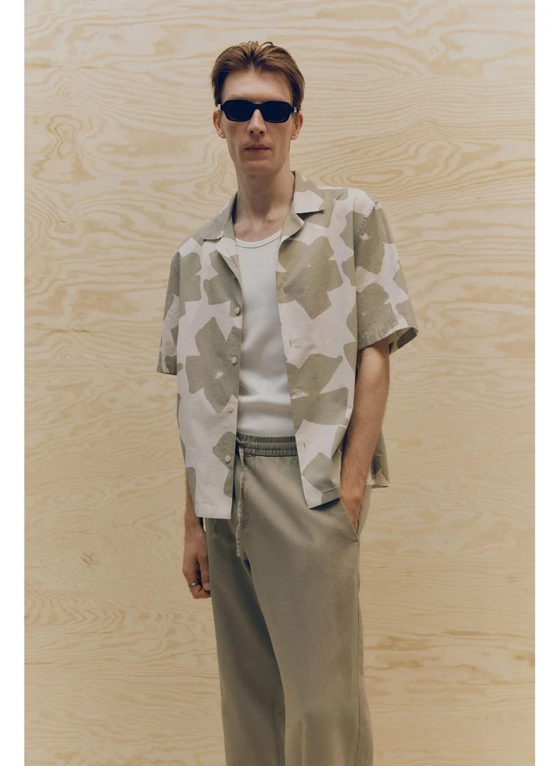 اتش اند ام Relaxed Fit Linen trousers
