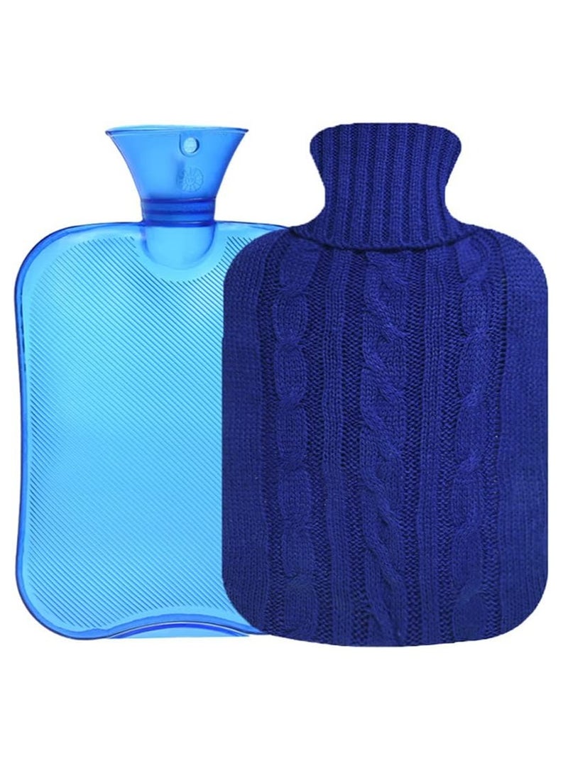 Lifenpure Lifenpure™ Hot Water Bag 2 Liter with Knit Cover Blue  - Image 2