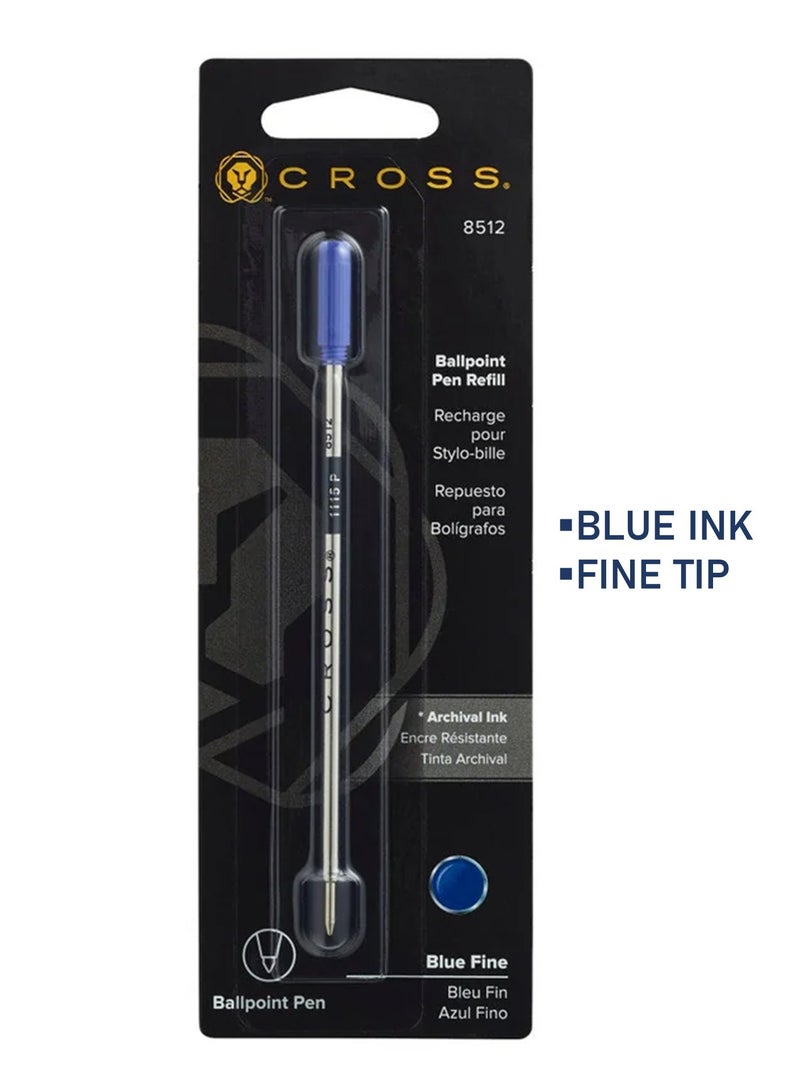 Cross 1-Piece Ballpoint Pen Refill Fine Tip Blue Ink  - Image 1