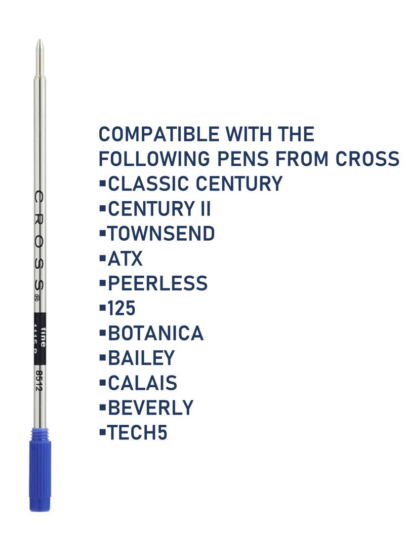 Cross 1-Piece Ballpoint Pen Refill Fine Tip Blue Ink  - Image 2