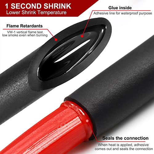 Chanzon 3:1 Ratio 1/8" (3.2mm) Heat Shrink Tubing - Marine Grade Waterproof Adhesive Lined - 8Ft Roll (2.5M Total Length) Clear/Transparent Polyolefin Sleeving Wrap Shrinking 3 to 1 Ratio 1pcs - Image 5