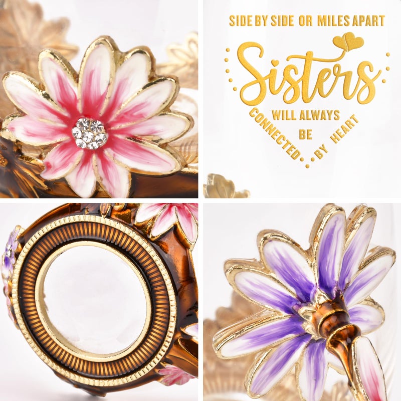 OEAGO Sisters Gifts from Sister for Women Elegant Tea Cup Unique Christmas Birthday Gifts for Sister, Little,Big,in Law - Image 4