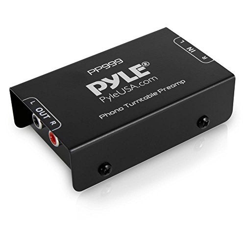 Pyle Mini Phono Turntable Preamp - Low Noise Stereo Preamplifier with RCA Input/Output - 12V DC Adapter - High-Fidelity Audio for Vinyl - Phonograph - Home Audio - PP999 - Image 1