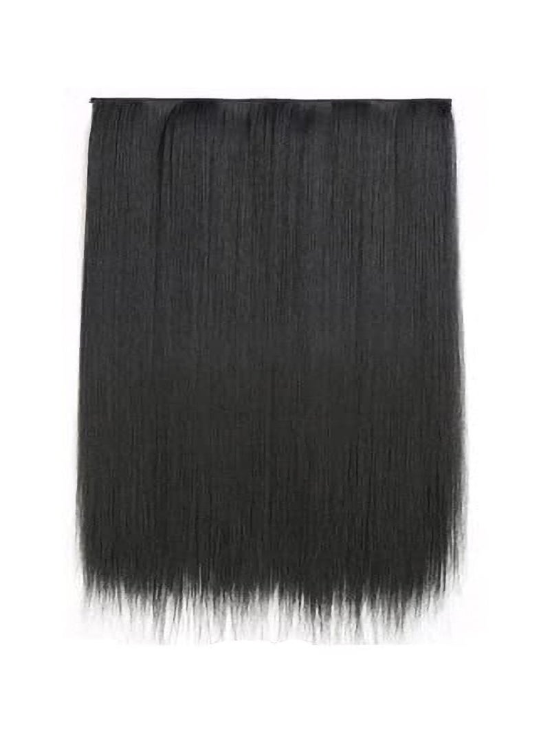 Estelle Eestelle Full Head One Piece Long Straight and Body Wave Hair Extension With 5 Clips Suitable for Women and Girls Color No 1B Straight  - Image 4