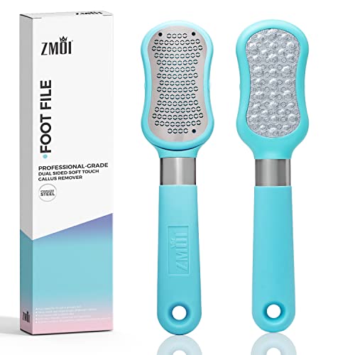 ZMOI Premium Foot File – 2-in-1 Callus Remover for Feet with Dead Skin Storage – for Dry, Cracked Heels, Hard Skin – High-Grade Stainless Steel Foot Scraper - 1 Count - Image 1