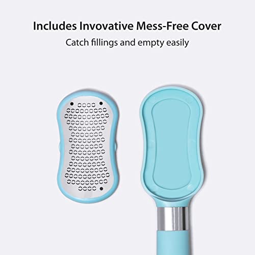 ZMOI Premium Foot File – 2-in-1 Callus Remover for Feet with Dead Skin Storage – for Dry, Cracked Heels, Hard Skin – High-Grade Stainless Steel Foot Scraper - 1 Count - Image 5