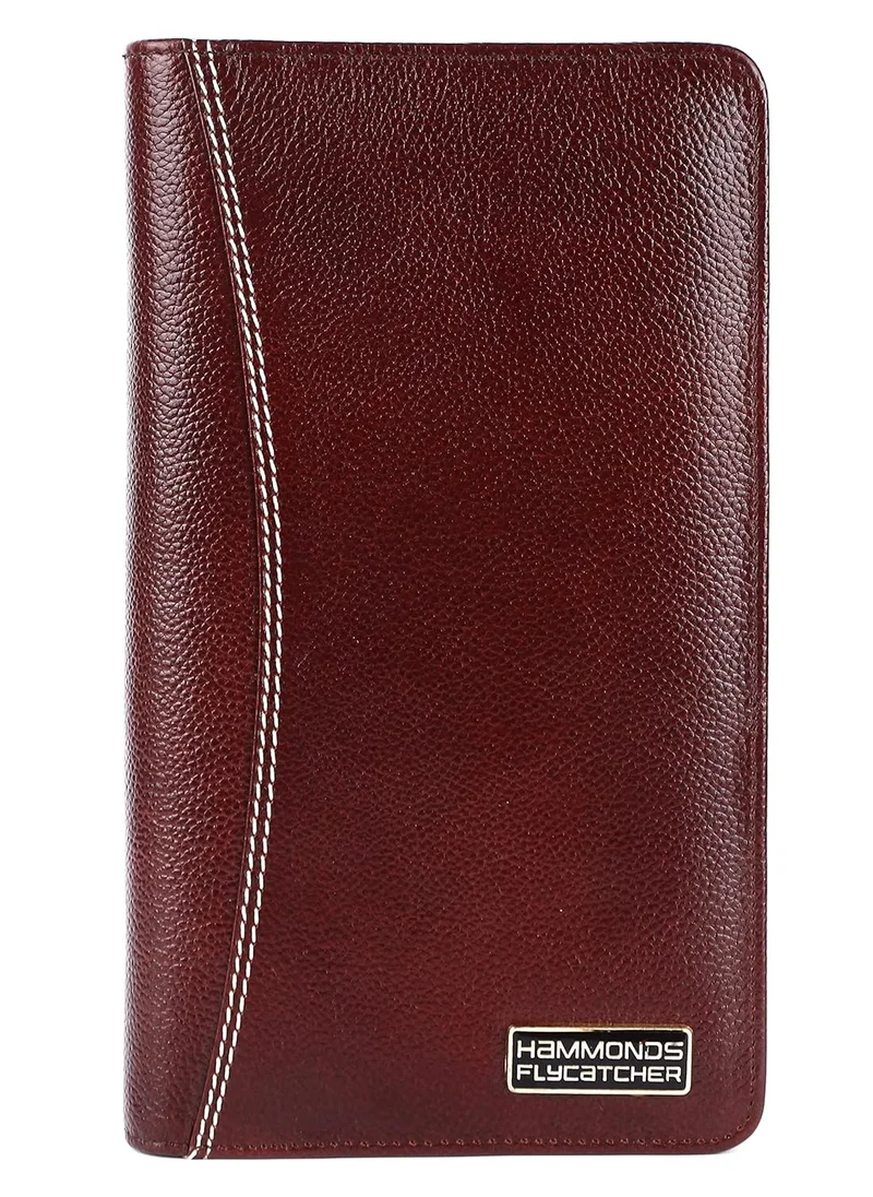 HAMMONDS FLYCATCHER Passport Cover/Passport Holder for Men and Women - Leather Travel Accessories Document Organizer with RFID Protection - Brown - Multiple Cards & Passport Holder for Trips