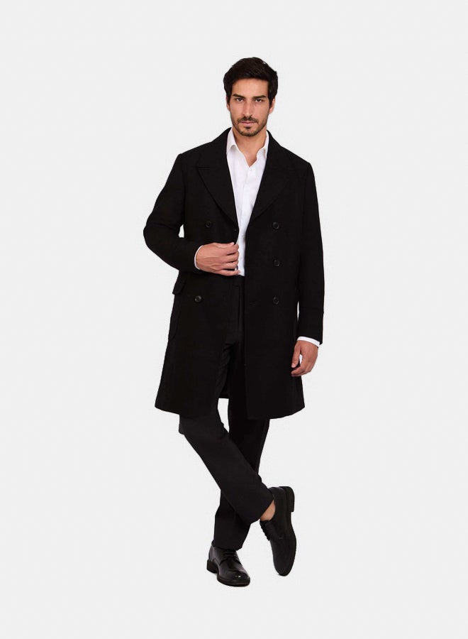 DALYDRESS Men Regular Fit Coat - Black 