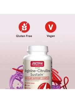 جارو فورملاز Jarrow Formulas Arginine-Citrulline Sustain، مكمل غذائي، مركب دعم الأوعية الدموية لإنتاج أكسيد النيتريك وصحة القلب والأوعية الدموية، 120 قرصًا، إمداد لمدة 60 يومًا  - Image 3