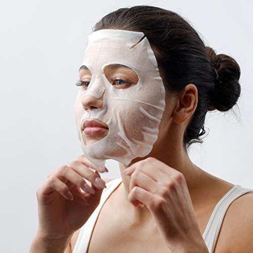 BioMiracle Hydrating, Natural Face Mask Sheet, with Strawberry and Rose, for Glowing, Revitalized, Moisturized Skin, Spa Treatment Mask (Pack of 5) - Image 5