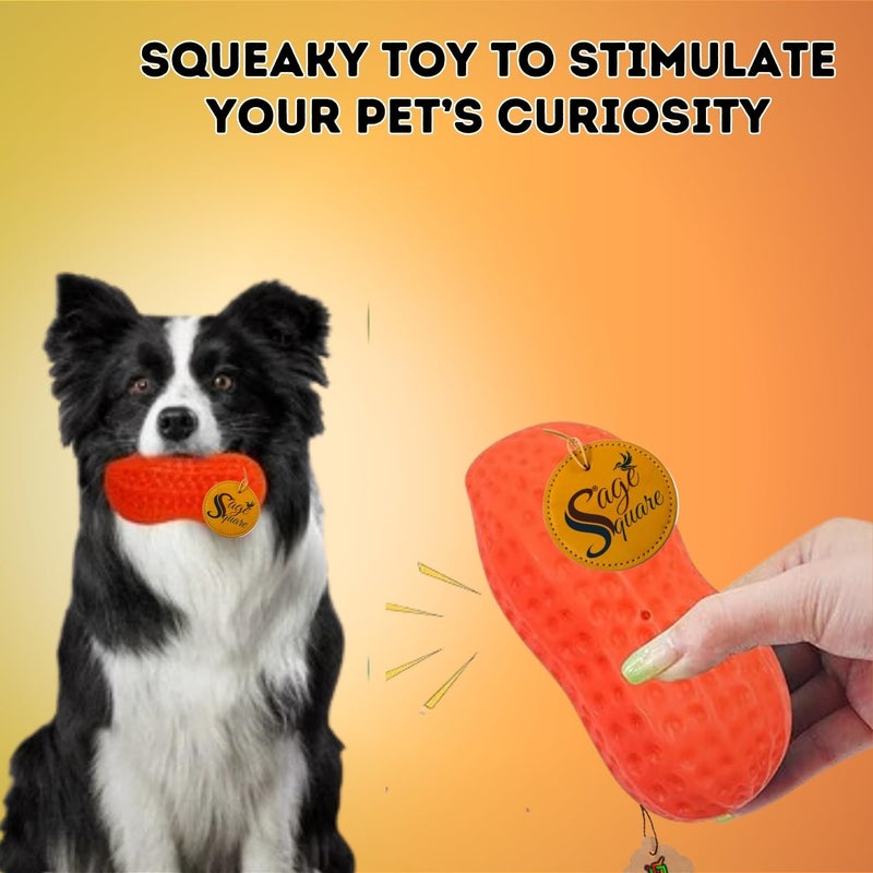 Sage Square Ground Nut Interactive Pet Squeaky Toy: Durable, Safe, Fun Chew Toy for Dogs - Perfect for Playtime, Dental Health, Anxiety Relief - Ideal for Small, Medium & Large Breeds - Image 3