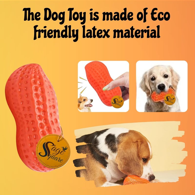 Sage Square Ground Nut Interactive Pet Squeaky Toy: Durable, Safe, Fun Chew Toy for Dogs - Perfect for Playtime, Dental Health, Anxiety Relief - Ideal for Small, Medium & Large Breeds - Image 2