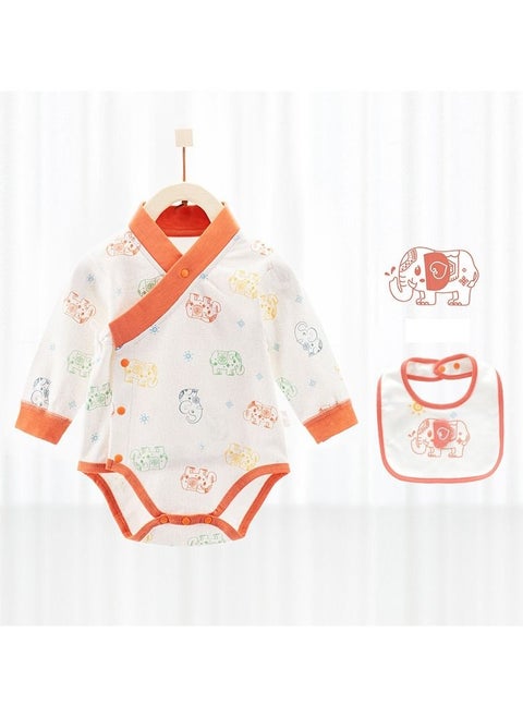 Baby Cotton Long-sleeved Comfort Jumpsuit With Bib