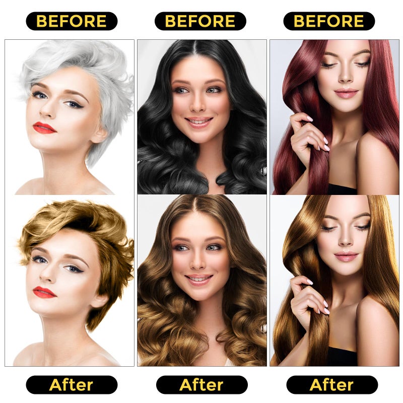 Sminktec Hair Dye Shampoo 3 in 1 for Gray Hair, Herbal Ingredients Natural Shampoo Hair Dye for Women Men (Chestnut Brown) - Image 3