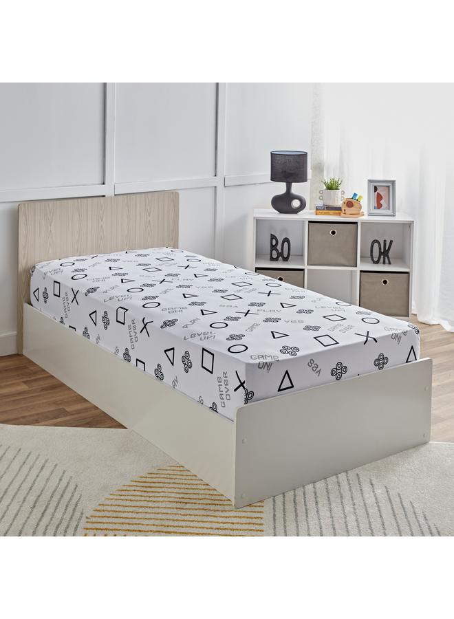 Home Box Gaming Gamer Microfibre Single Fitted Sheet - 90x200+25 cm  - Image 1