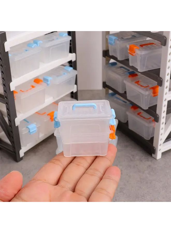 3pcs Orange Plastic Storage Bins with Lid Stackable Organizer Box for Crafts Jewelry - Image 5