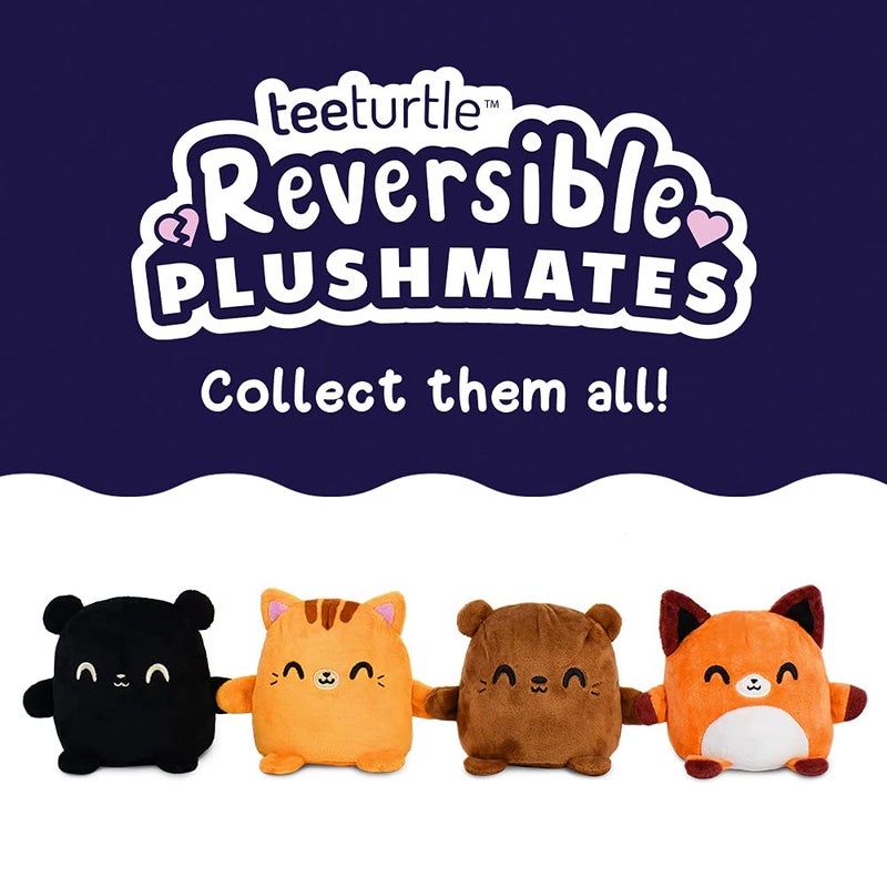 تيتيرتل Teeturtle - Plushmates - أفخم مغناطيسي قابلة للانعكاس التي تمسك بأيديها عندما تكون أسود - دب أسود - قابلة للتنقل الحسي الناعمة والحيوانات المحشوة التي تظهر مزاجك - هدية للأطفال والكبار! - Image 4