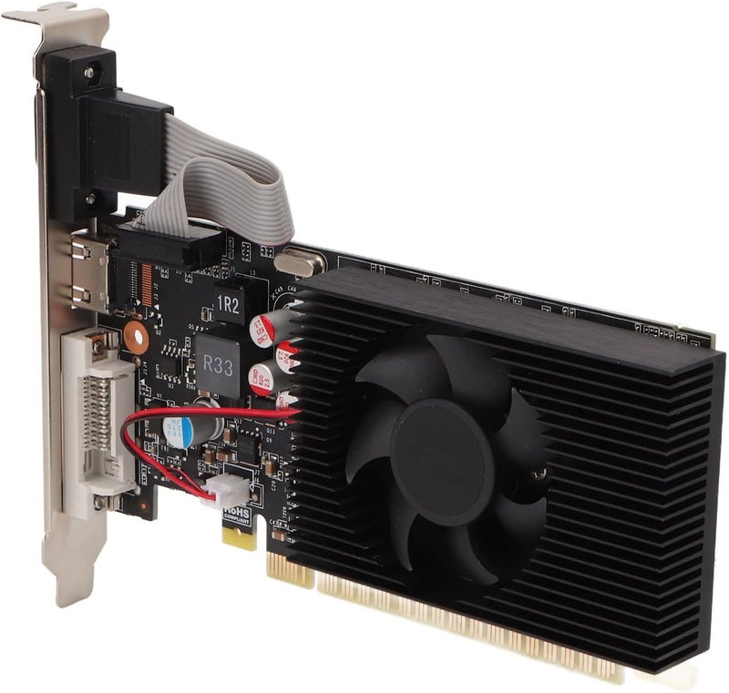 بطاقة الرسومات Yunseity GT730، سعة 4 جيجابايت، 128 بت، واجهات DVI وVGA، تقنية DRR3، منفذ PCI Express 2.0، مخصصة للألعاب على الكمبيوتر، تتميز بتصميم موفر للمساحة ونظام تبريد متقدم. - Image 5