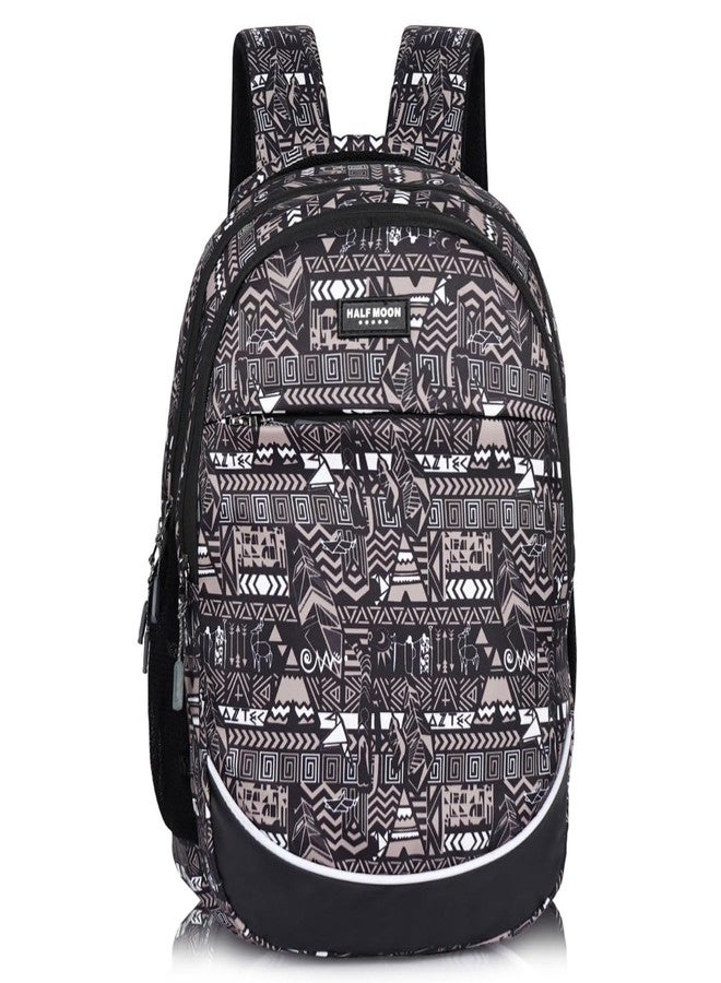Half Moon Safar Pro 35L School Bag for Girls & Boys | College Bag, Office Backpack, Travel Bagback, Tution Daypack For Men & Women Laptop Backpack 15.6 Inch | 3 Compartments Geometric Pattern - Image 1