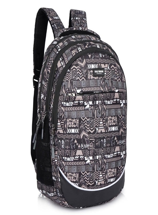 Half Moon Safar Pro 35L School Bag for Girls & Boys | College Bag, Office Backpack, Travel Bagback, Tution Daypack For Men & Women Laptop Backpack 15.6 Inch | 3 Compartments Geometric Pattern - Image 2
