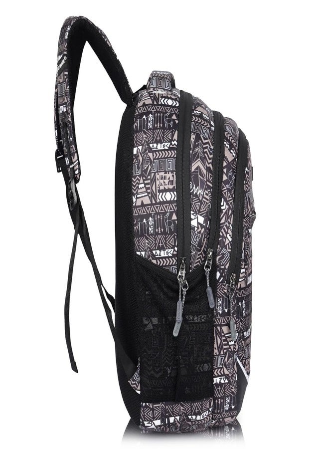 Half Moon Safar Pro 35L School Bag for Girls & Boys | College Bag, Office Backpack, Travel Bagback, Tution Daypack For Men & Women Laptop Backpack 15.6 Inch | 3 Compartments Geometric Pattern - Image 5