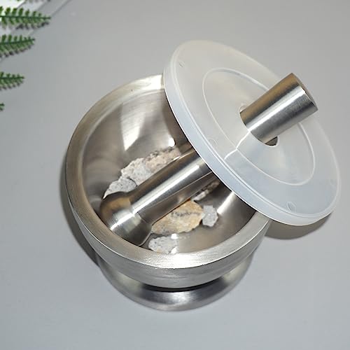 Lxmxgk 18/8 Stainless Steel Mortar and Pestle, Rock Crusher Mortar and Pestle, Pill Crusher, Ore Crusher, Spice Grinder, Cooking Spices and Seasoning, Kitchen Accessories (Large Diameter 4.6'') - Image 5