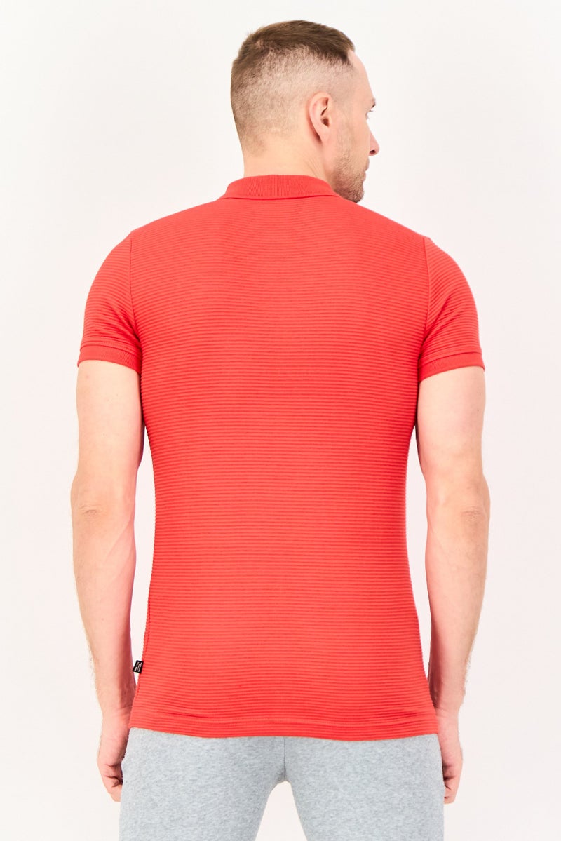 PUMA Men Slim Fit Short Sleeve Outdoor Polo Shirt, Red - Image 4