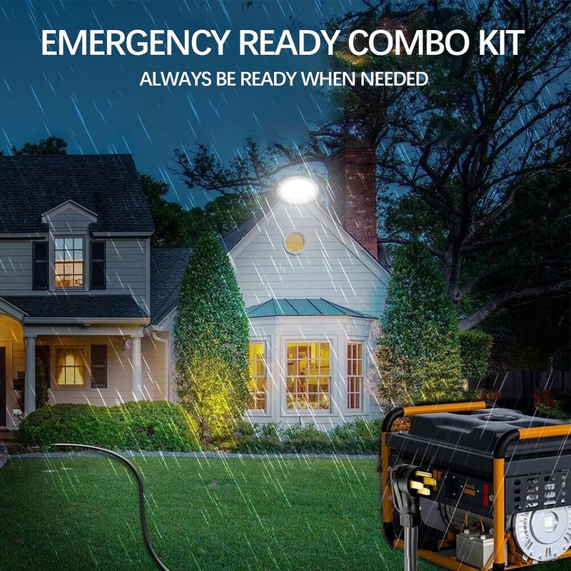 S7 13 FT 50 Amp Generator Extension Cord, SS2-50R to 14-50P Short Power Cord for Transfer Switch & Generator Inlet, Heavy Duty Outdoor Generator Cable, Black - Image 5