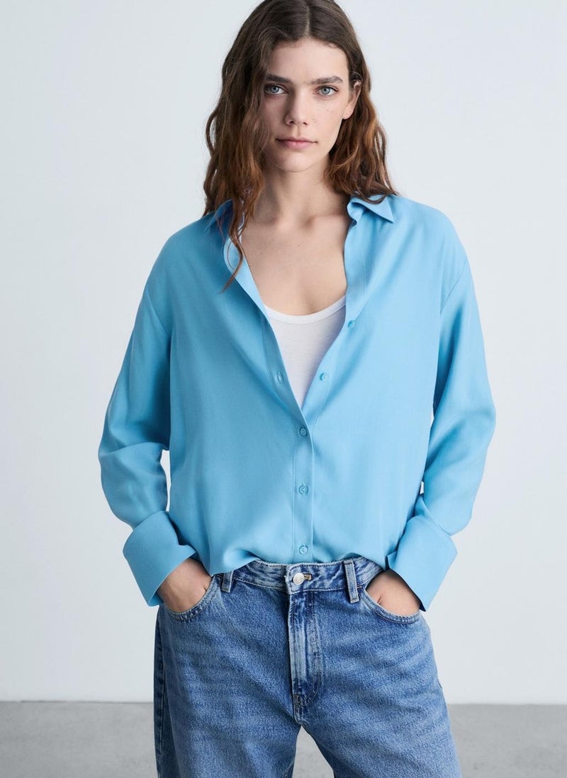 MANGO - Lyocell Fluid Shirt - Image 1
