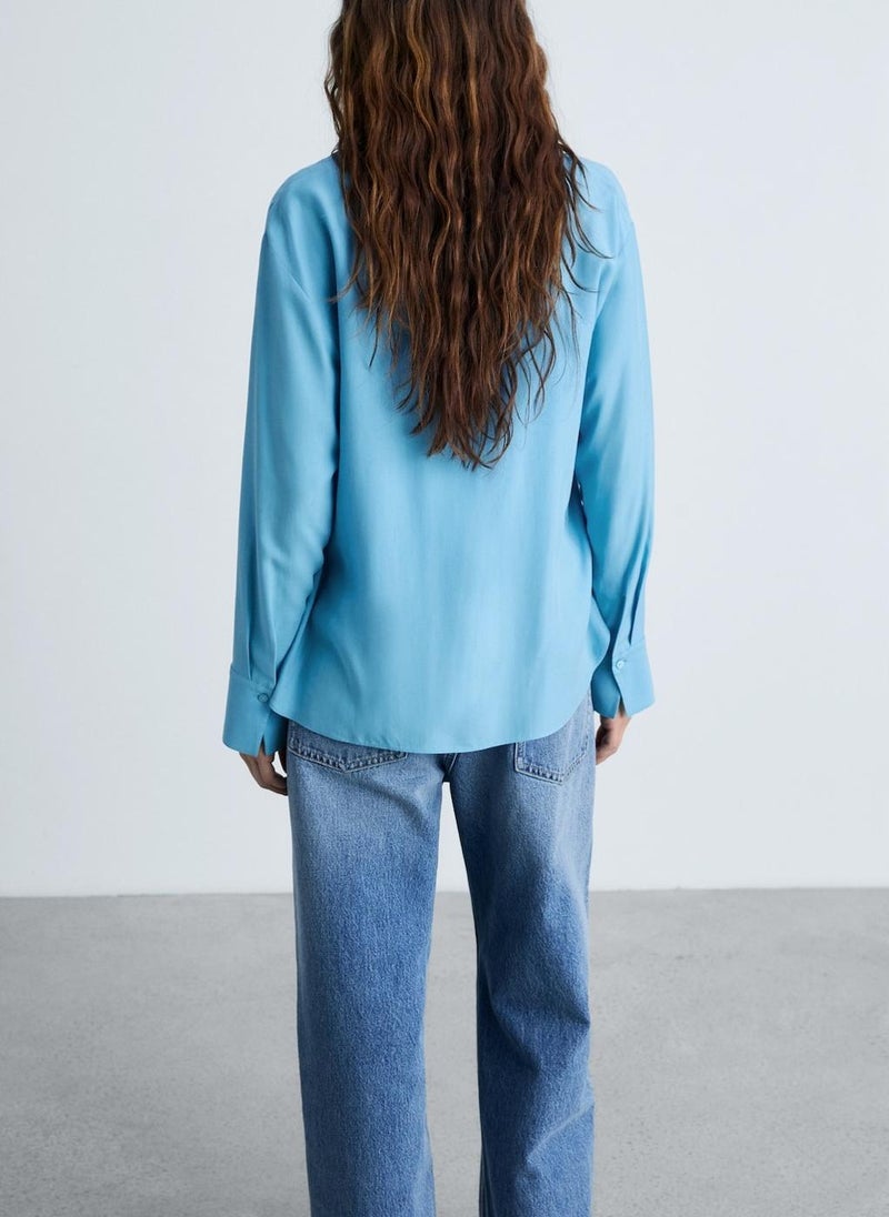 MANGO - Lyocell Fluid Shirt - Image 1