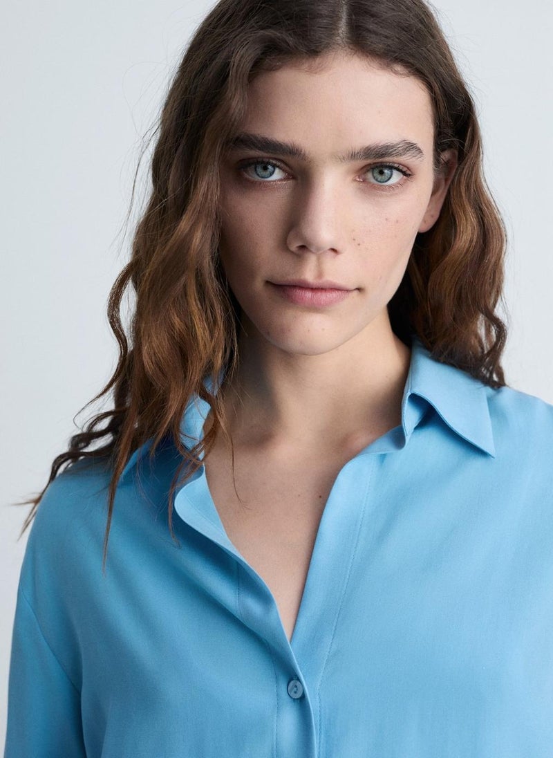 MANGO - Lyocell Fluid Shirt - Image 1