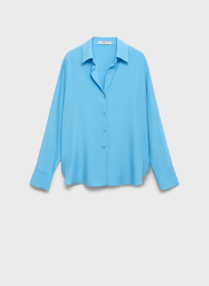 MANGO - Lyocell Fluid Shirt - Image 1