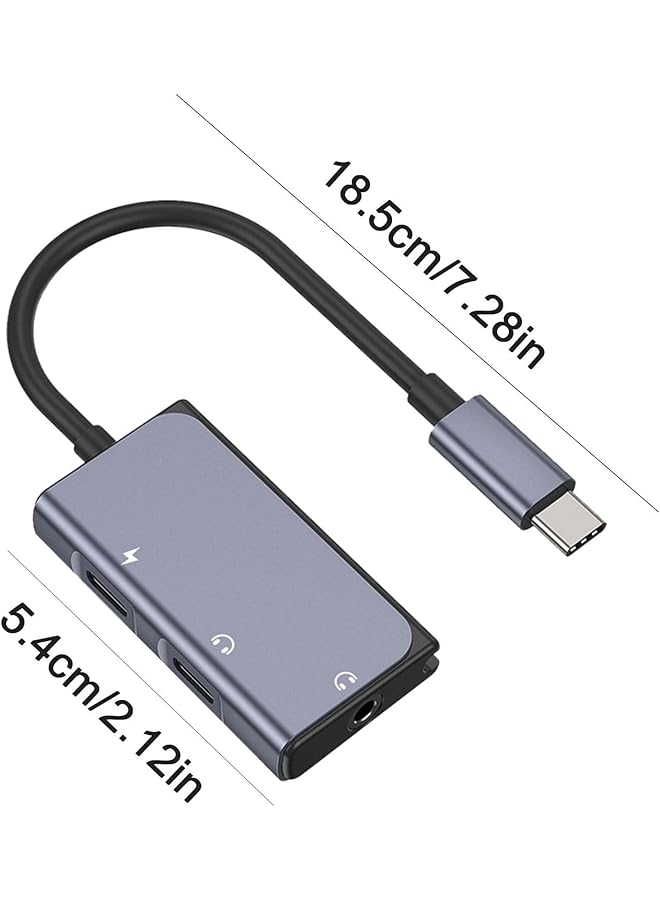 erorex Headphone And Charger Adapter Type C To 3.5Mm Aux Audio Jack And Fast Charging Dongle Cable Cord 3 In 1 For Mobile Phones Tablets And Laptops - Image 5