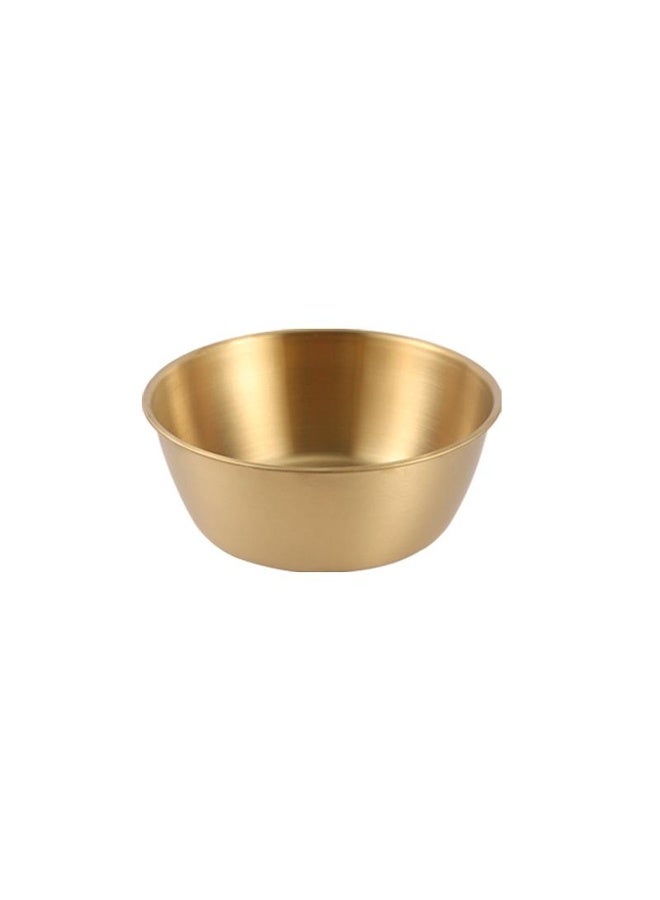 HuHa 304 Stainless Steel Seasoning Bowl Restaurant Rice Wine Snack Serving Bottle, Model: 14cm Without Handle Gold - Image 1