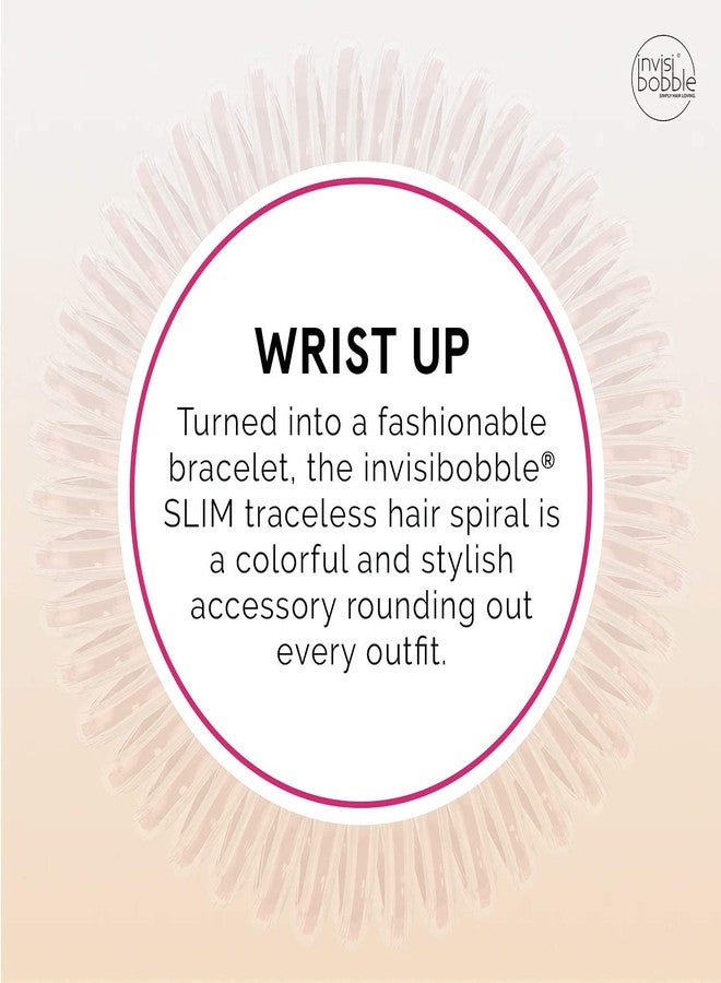 invisibobble SLIM Traceless Spiral Hair Ties - Pack of 3 - Strong Elastic Grip Coil Hair Accessories for Women - No Kink, Non Soaking - Gentle for Girls Teens and Thick Hair - Bella Rossa Galaxy - Image 5