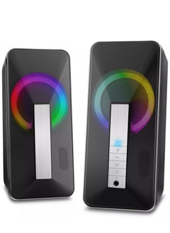 إليجيانت مكبرات صوت بلوتوث لسطح المكتب SR300 RGB - 2.0 قناة ستيريو - USB مدعوم + كابل 3.5 مم (10 وات)  - Image 1