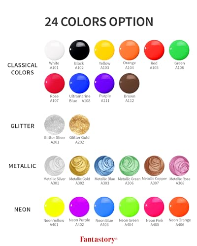 Fantastory Tempera Paint for Kids 24 Colors (2 oz Each) Washable Tempera Paint, Kids Poster Paint Sponge Painting, Non-Toxic Kids Paint Finger Paints Hand Paints Bottles Gifts - Image 2