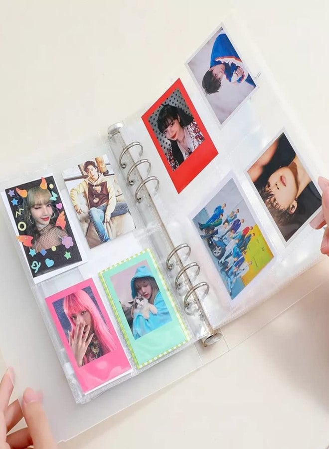 Careflection Photo Album Binder Book 6 Ring A5 Binder Holder Refillable Compatible for Fujifilm Instax Mini Film/Polaroid Film/Kpop Photocard - Image 2