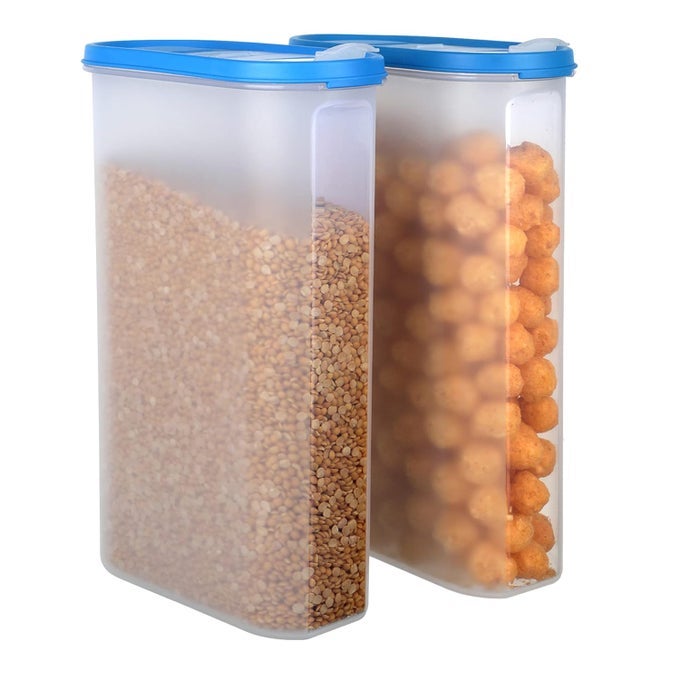 FLIPTOP MODULAR DISPENSER CONTAINERS OVAL BLUE LID FREE PLAIN LIDS EXTRA FOR EACH CONTAINER 2 3 LITRE