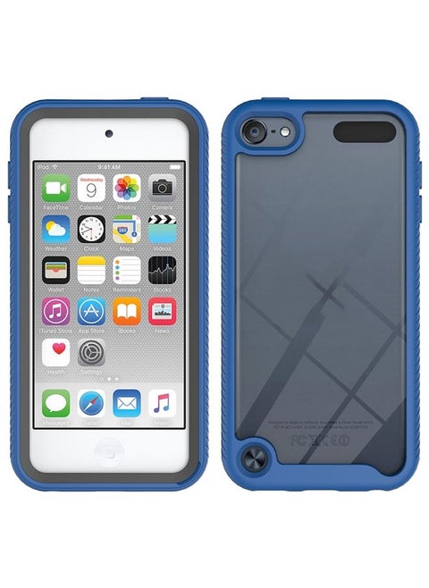Case Cover For iPod Touch 5 / 6 / 7 Two-layer Design Shockproof PC + TPU Protective Case Blue