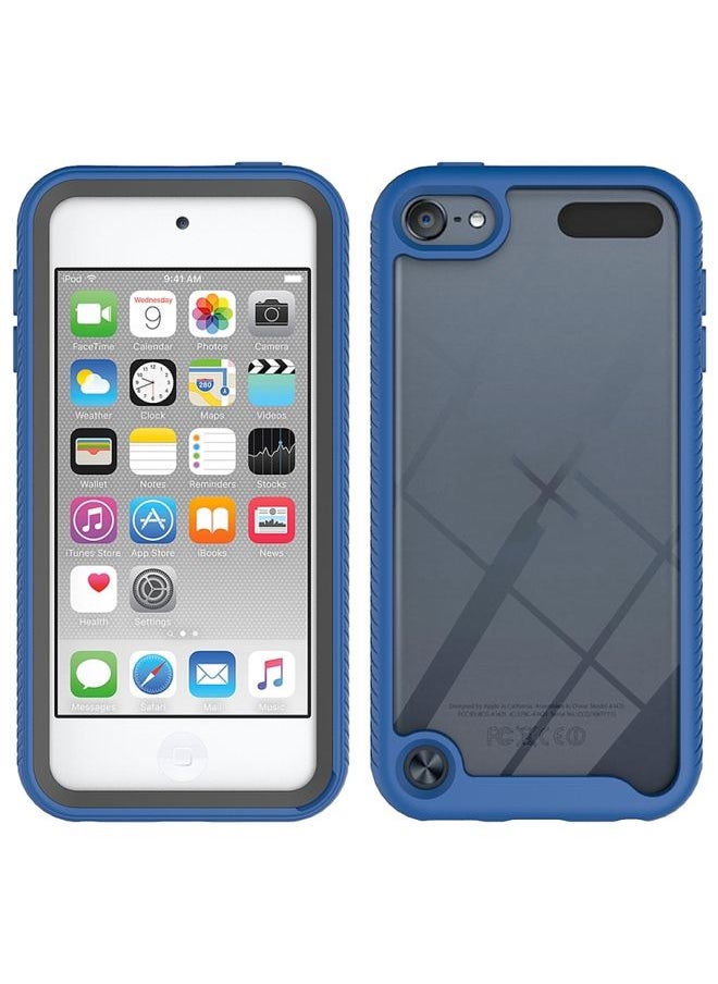 Generic - Case Cover For iPod Touch 5 / 6 / 7 Two-layer Design Shockproof PC + TPU Protective Case Blue - Image 1